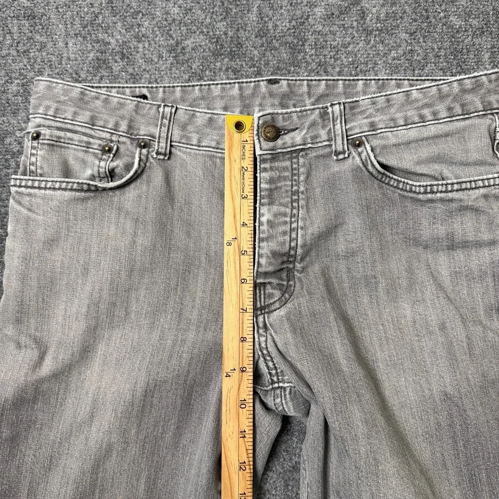 Patagonia Straight‎ Leg Jeans Mens 34x27 Button Fly Gray Organic Cotton Denim